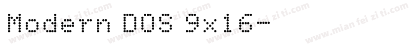 Modern DOS 9x16字体转换